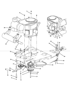 Kawasaki Engine Accessories 23hp Diagram and Parts List for M48-KW (53AI8CT2050-23HP)(2010) Cub Cadet Lawn Tractor